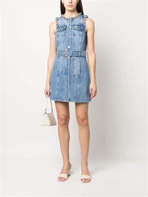 chain link denim belt dress.